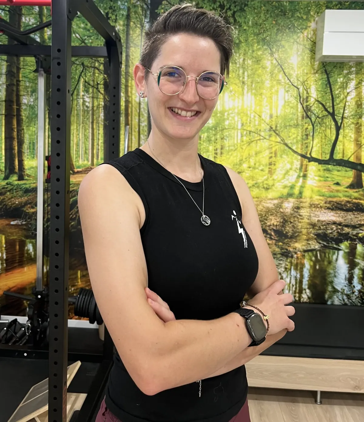 Laura Zanghieri, coach sportive, dans son studio à Colomiers