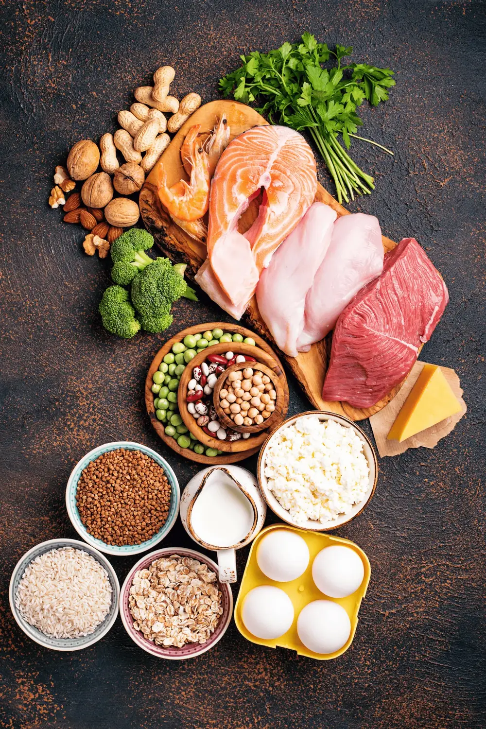 Aliments sains riches en protéines pour un rééquilibrage alimentaire