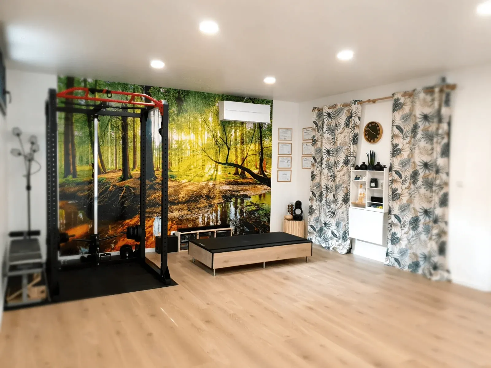L'espace d'entraînement du studio